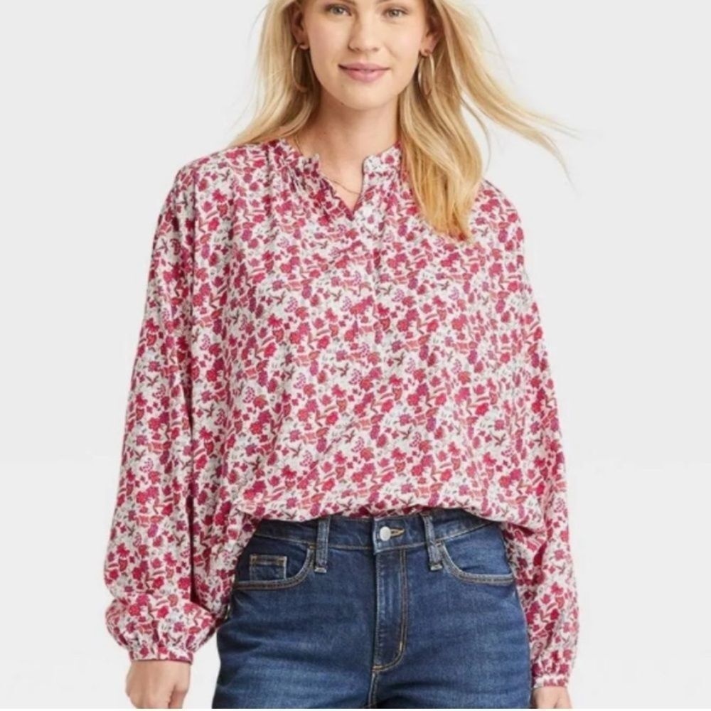 Universal Thread NWT Puff Blouse, Balloon Sleeve style, size XXL - Picture 1 of 11